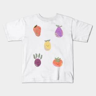 Fruit and veggies sticker pack Kids T-Shirt